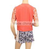 2015 Own Design 100% Polyester Applique Sleeve Lady Blouse thumbnail-3