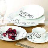 30pcs Round Shape Dinnerware Set With Cut Decal