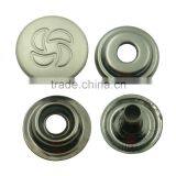 Custom Logo Nickel Free Metal Washable Four Parts Snap Button for Bags Garments thumbnail-1