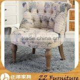 Luxury Wood Coffee Shop Sofa Chair thumbnail-1