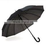 25INCH 16 Rib Auto Open Metal Frame Mono Color Umbrella Quality Umbrella With Black Pastic Handle thumbnail-1