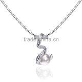 Fashion 18k Austrian Crystal Gold Plated Pearl Necklace For Women Supplier's Choice thumbnail-3