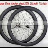 2016 New Road Bike Wheelset Carbon Rim Clincher Wheelset R36 Hub With Sapim Spokes
