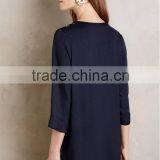 Ladies Blouse Long Sleeve Latest Design Embroidered Blouse in Fashion thumbnail-3