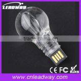 Fascinating LED Acrylic Light Bulb Shape USB Flash Drive 8gb Pen Drive thumbnail-1
