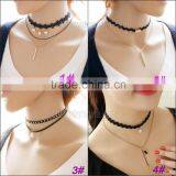 2016 Fashion Black Velvet Layer Chain Stretch Tattoo Choker Necklace Gold Layered Chain Necklace Quality Choice thumbnail-5