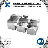NSF Approval Stainless Steel Three Tubs Drop In Kitchen Sink thumbnail-1