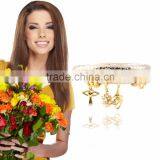 Wholesale 2016 Angel Pendant Bracelet Endless Charms Leather Bracelet Disk on Key Bracelet thumbnail-3