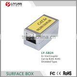 In-line Coupler RJ45 Female CAT5e Coupler Shielded Type