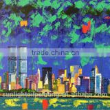 SH072 High Quality Paintings Abstract City landscape Canvas Wall Artword for Oil Painting