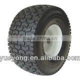 15 Inch Flat Free Wheel/polyurethane Wheel/PU Foam Wheel/turf Tread Lawn Mower Wheel