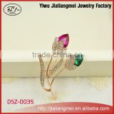 Bridal crystal rhinestone brooch gold and crystal corsage bouquet