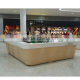 Used Modern Reception Desk Golden Walnut