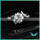 Moissanite 3 ct Yellow Gold Engagement Ring Rope Band Moissanite Jewelers thumbnail-5