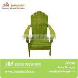 Stain Finish Adirondack Chair With Green Color thumbnail-6