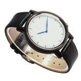 Your Logo Brand Genuine Leather Thin Case Wooden Watches thumbnail-3