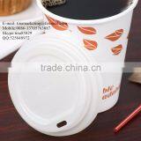 EcoChoice 10-20 Oz. White Compostable and Biodegradable Paper Hot Cup Lid thumbnail-1