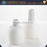 2-Size Modern White Ceramic Flower Vase Ceramic Art Streamline Vases thumbnail-1