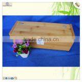 Luxury Display Square Shape Lock Plain Bamboo Wine Boxes thumbnail-6