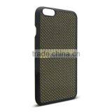 Spray Oil PC Bottom + Real Gold Carbon 3K Plain Weave Fiber Mobile Phone Case For IPhone 6 thumbnail-2