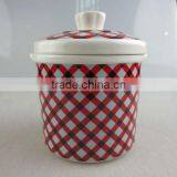 Round Decal Ceramic Tureen With Cover thumbnail-1