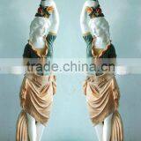 European Style Marble Garden Lady With Lamp Sculpture thumbnail-2