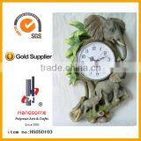 Animal Elephant Sculpture Souvenir Wall Clock for Home Deco Garden Deco thumbnail-1
