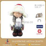 17 Inch Resin Boy And Girl Christmas Decorating Craft Statue thumbnail-1
