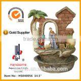 10 Inch New Design Holy Family Resin Small Decorative Indoor Water Fountain thumbnail-6