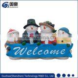 Attractive Welcome Snowman Garden Sign Statue thumbnail-1