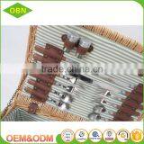 China Factory Custom Cheap Wholesale Personalized Luxury 4 - 6 Person Willow Woven Wicker Picnic Basket Set thumbnail-5