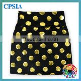 Stylish Girl Black Gold Polka Dot Ballet Wrap Cute Skirts For Kids