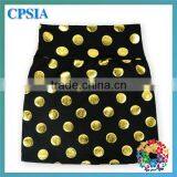 Hot Pink Gold Polka Dot Fashion Super Mini Newest Model Kids Sequin Skirt thumbnail-3