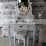 Amazing White Vanity Makeup Set, Stool & Mirror New thumbnail-3
