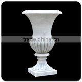 China Cheap Garden Landscaping White Marble Flower Pot thumbnail-1