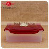 Hot Selling Rectangle Red Plastic Storage Box Set/Stackable Preserving Box thumbnail-2