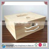 High Quality Handmade Pine Wooden 6 Bottle Wine Case Crate CN thumbnail-1