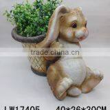 Modern Elegant Garden Yard Decor Animal Flower Pot Squirrel Plant Pot Resin Decoration thumbnail-2