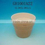 YELLOW OUTDOOR CERAMIC FLOWER POT