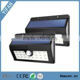 Garden Wall PIR Sensor Lamp, Outdoor Waterproof Solar Motion LED Light, Security Lights, Wall Light, Black, White thumbnail-1
