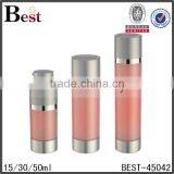 15ml 30ml 50ml Cosmetic Lotion Beautiful Pink Airless Rotary Airless Bottle With Silver UV Special Rotary Pump China Suppliers thumbnail-1