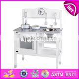 2017 New Design Funny Kids Wooden Kitchen Play Set With Shelf W10C270 thumbnail-6