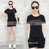 Wholesale Women's Short-sleeved Cotton Sport Wear Sport Suits Women thumbnail-4