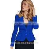 Hot Sale Ladies Two Pieces Short Sleeve Blazer and Skirt Set Women Office Business Suit thumbnail-3