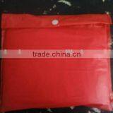 Red Waterproof Reusable PVC Poncho thumbnail-3