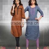Indian Bollywood Designer Ethnic Kurta Kurti Ladies Women Top Tunic Casual Dress thumbnail-1