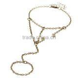 High End Finger Chain Ring Bracelet, Custom Wedding Bracelet for Bridesmaids, Cheap Pink Ctrystal Lucky Love Finger Bracelet thumbnail-6