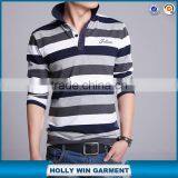 Wholesale Factory OME High Quality Long Sleeve Men Polo Shirt Custom Design thumbnail-3