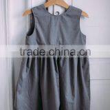 Children's Boutique Clothing Wholesale Little Girl Summer Grey Dress Girls Birthday Party Dresses thumbnail-1