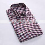 New Men Office Cotton Casual Lapel Plaids Shirt for Men thumbnail-6